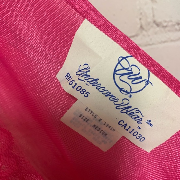 NEW Deadstock Undercover Wear Pink Lace Peignoir Nightgown Lingerie M USA - Picture 5 of 7
